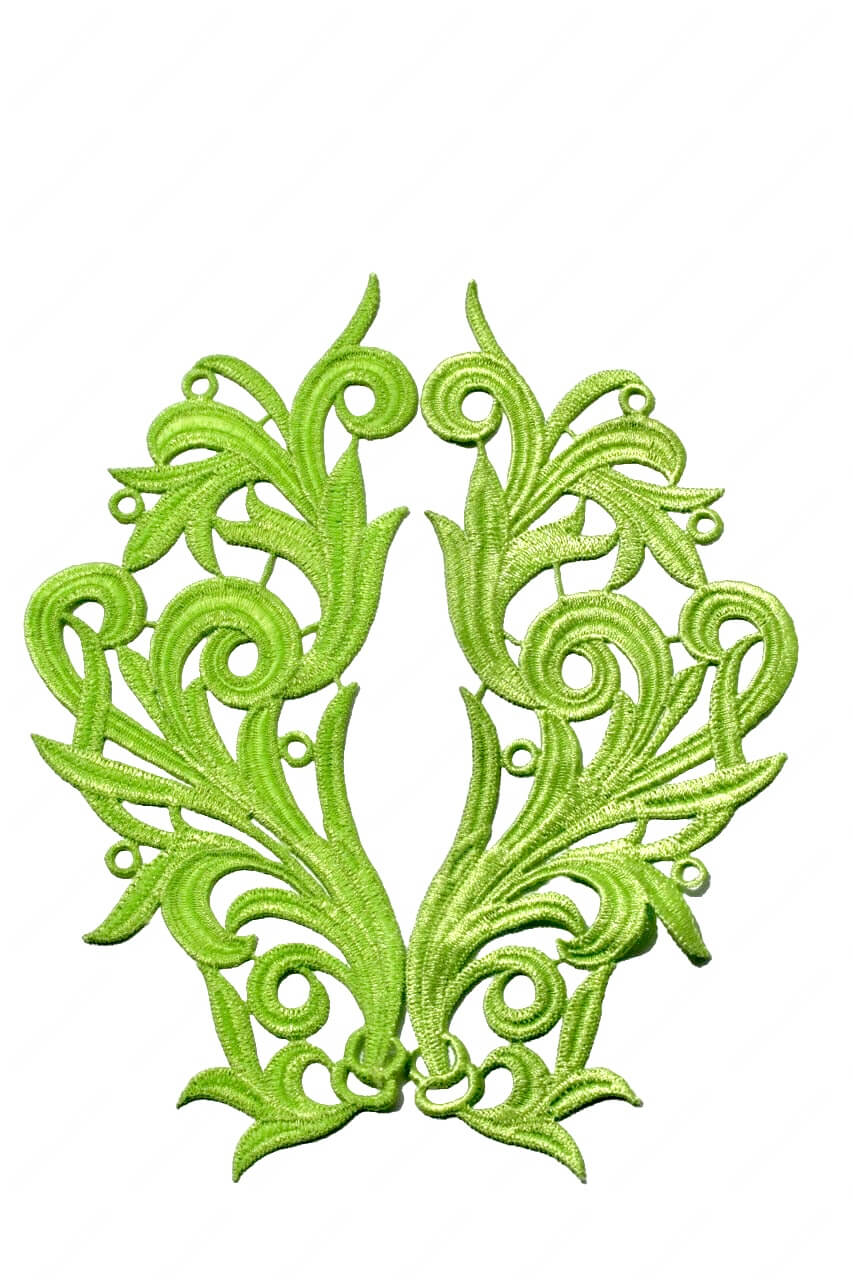 Мереживний лейс Neon Green 22х9см №37